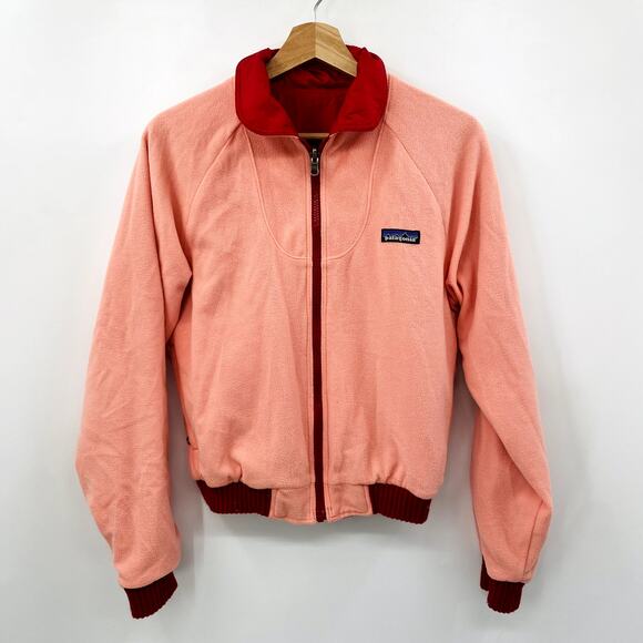 Vintage Patagonia Reversible Red Pink Full Zip Insulated Jacket - Picture 1 of 5